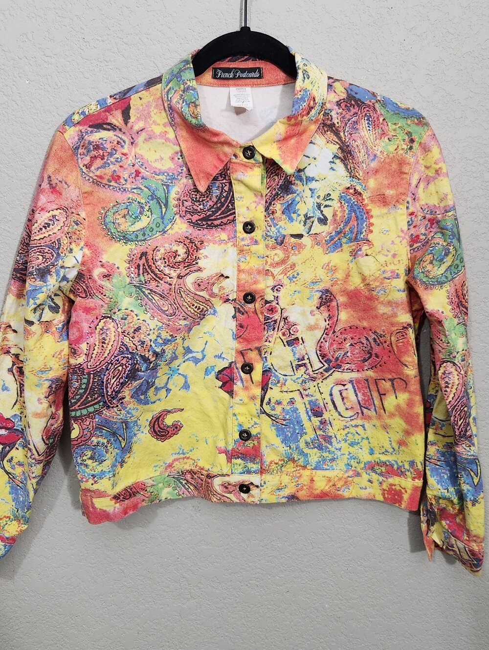 French Postcarda Women's Multi-Color Jean Jacket Small Streatwear